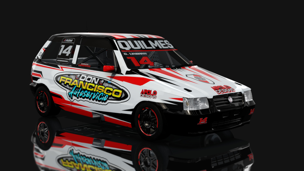 ASM - Fiat Uno Fire - Interliga Pro Racing, skin Gonzalo Uribarri