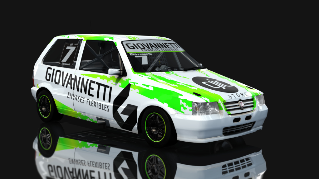 ASM - Fiat Uno Fire - Interliga Pro Racing, skin Ignacio Giovannetti