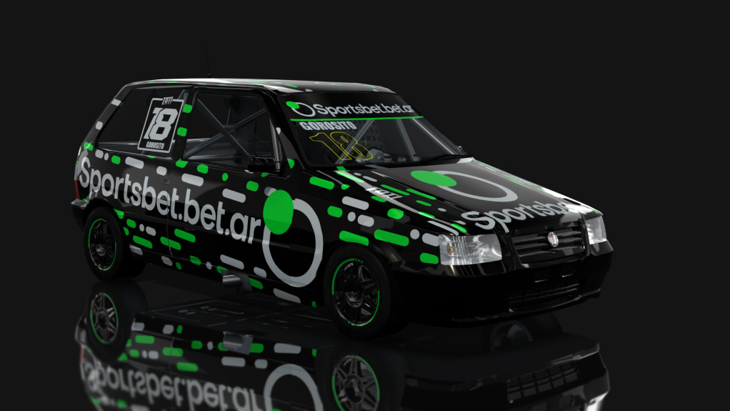 ASM - Fiat Uno Fire - Interliga Pro Racing, skin Leandro Gorosito
