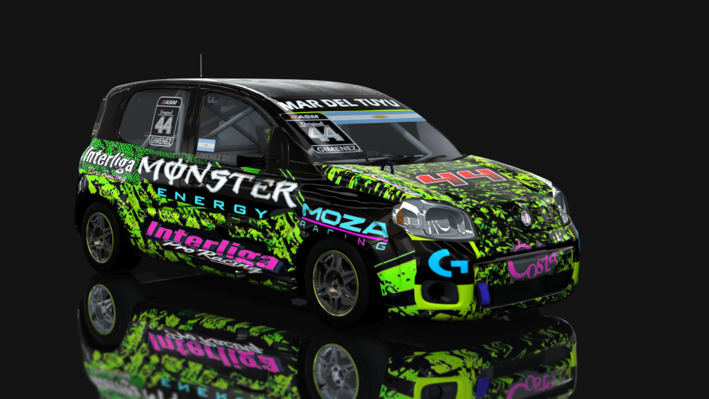 ASM - Fiat Uno Way - Interliga Pro Racing, skin Diego Gimenez