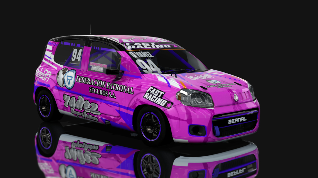 ASM - Fiat Uno Way - Interliga Pro Racing, skin Geremias Yanez