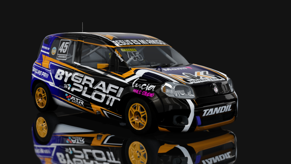 ASM - Fiat Uno Way - Interliga Pro Racing, skin Ignacio Caseres