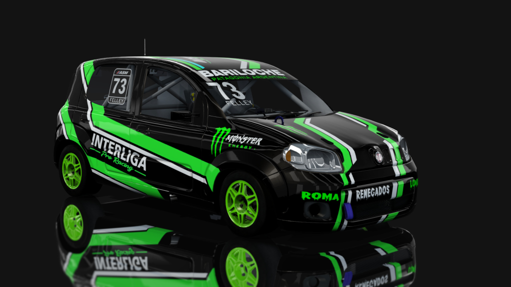 ASM - Fiat Uno Way - Interliga Pro Racing, skin Ignacio Felley