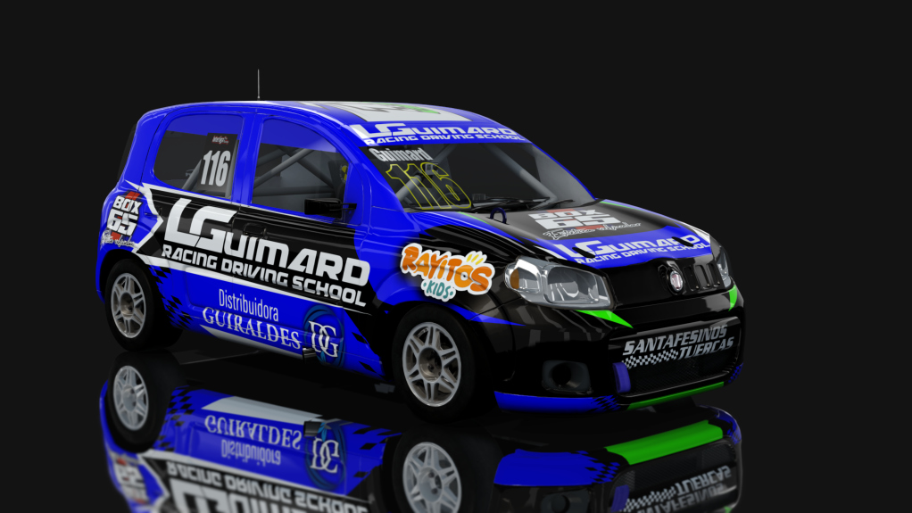 ASM - Fiat Uno Way - Interliga Pro Racing, skin Leandro Guimard