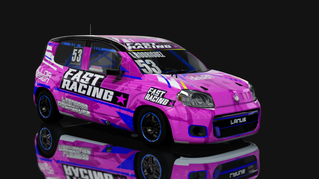 ASM - Fiat Uno Way - Interliga Pro Racing, skin Leonardo Rodriguez