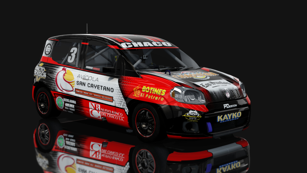ASM - Fiat Uno Way - Interliga Pro Racing, skin Rodrigo Barrios