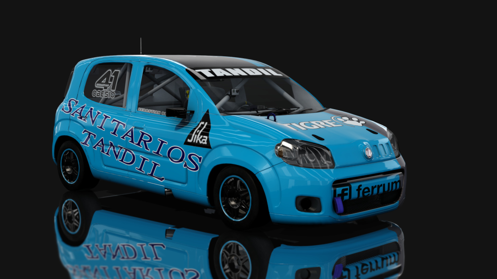ASM - Fiat Uno Way - Interliga Pro Racing, skin Sebastian Obesio