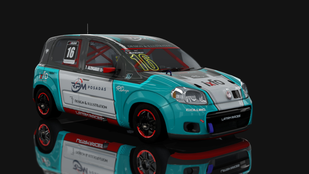 ASM - Fiat Uno Way - Interliga Pro Racing, skin Tiano Alzogaray